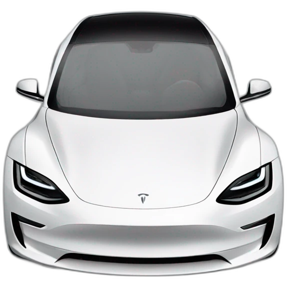 a cross between a tesla model 3 and the roadster 2 in black emoji