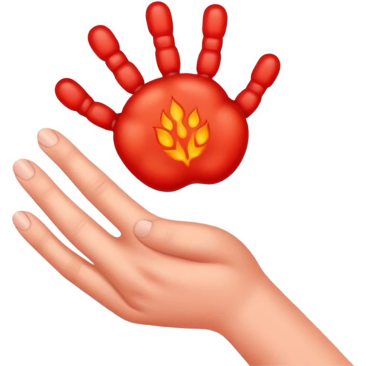 Hand with urticaria emoji