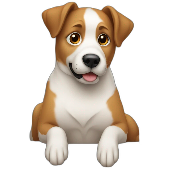 dog sitting on a porchse emoji