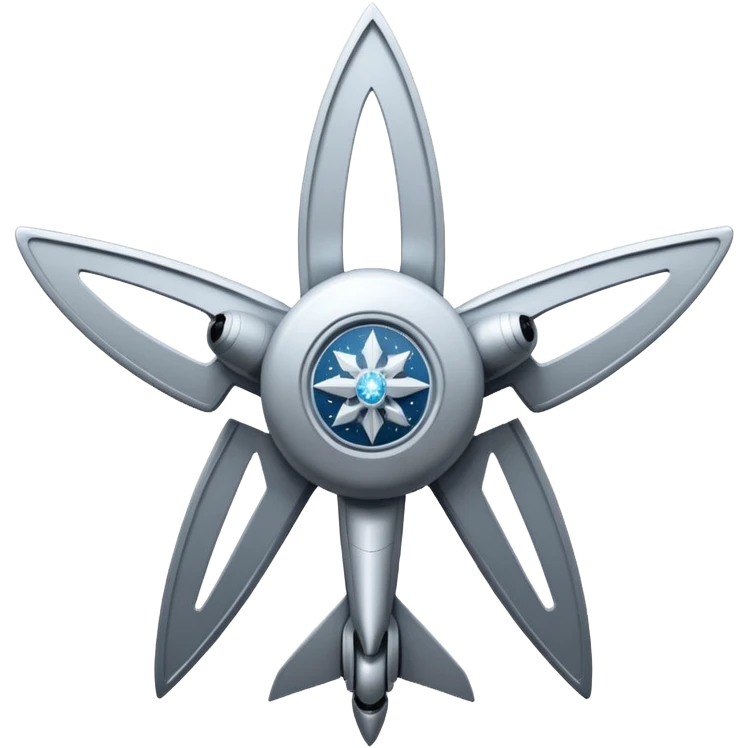 startrek space ship with a snowflake behind it emoji