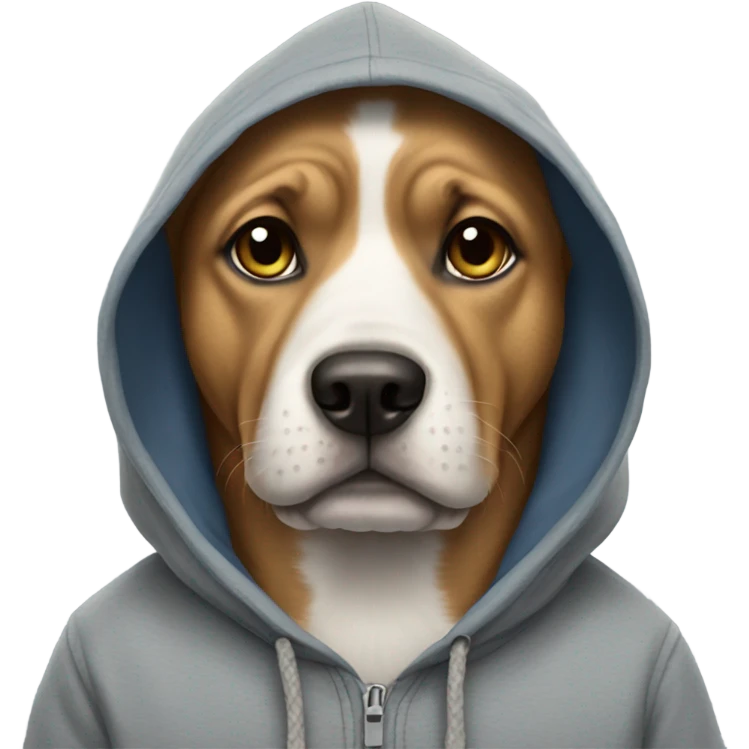 Dog wearing a hoodie emoji