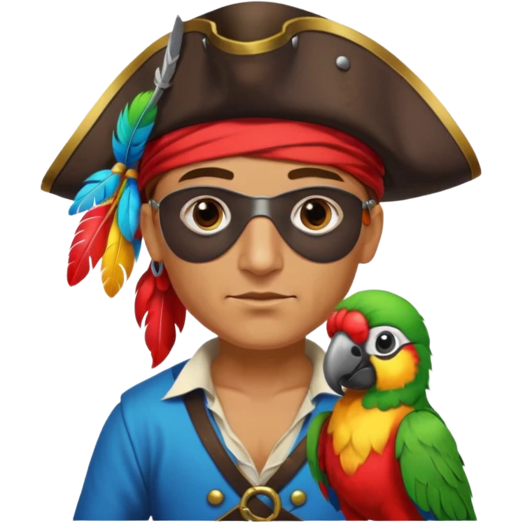 pirate and parrot emoji