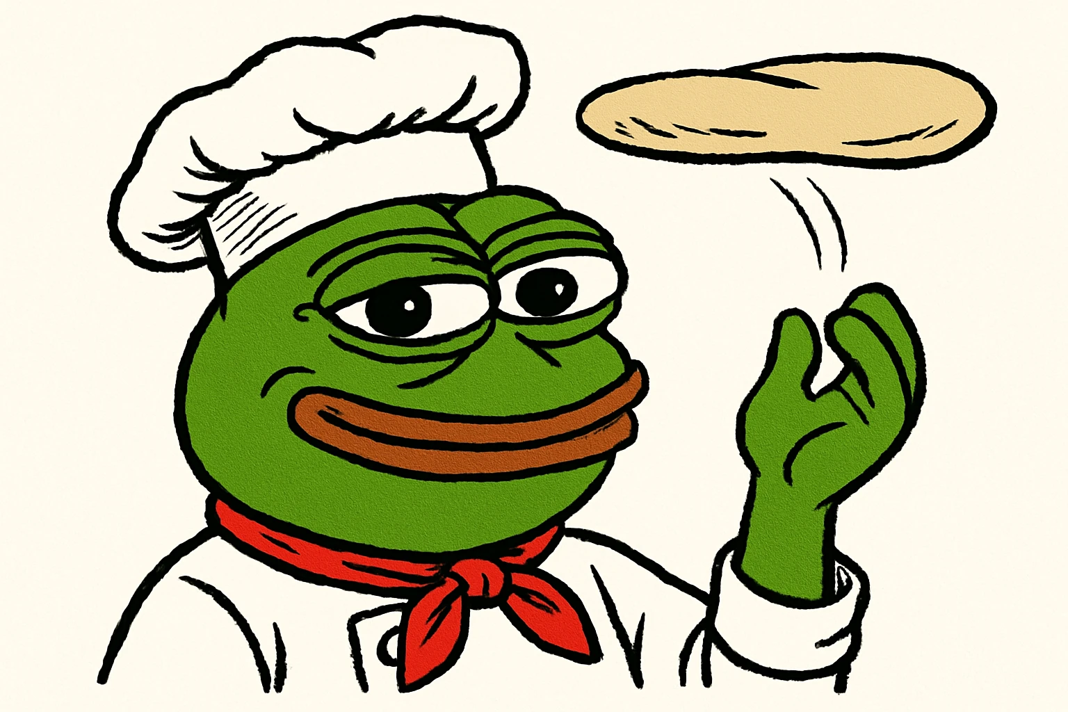 smiling Italian chef spinning pizza dough emoji