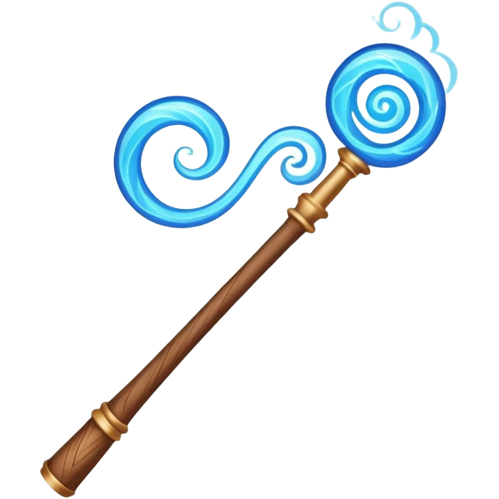 Wand with magic swirling around emoji