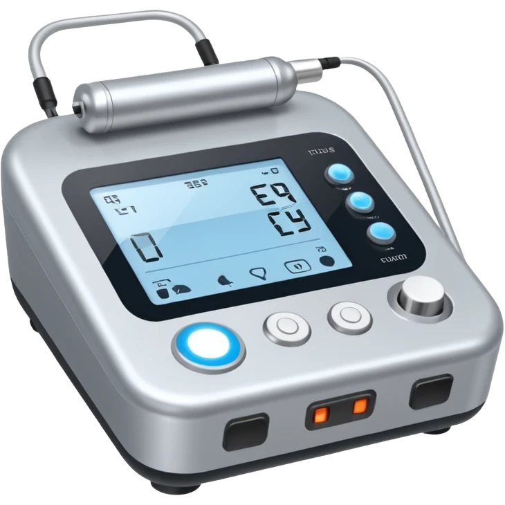 equipo de electroterapia con dos electrodos emoji