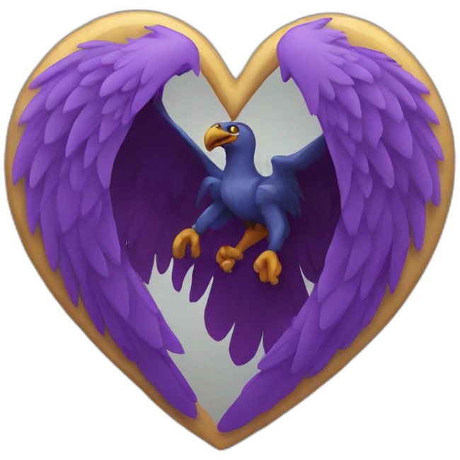 Heart with talon emoji