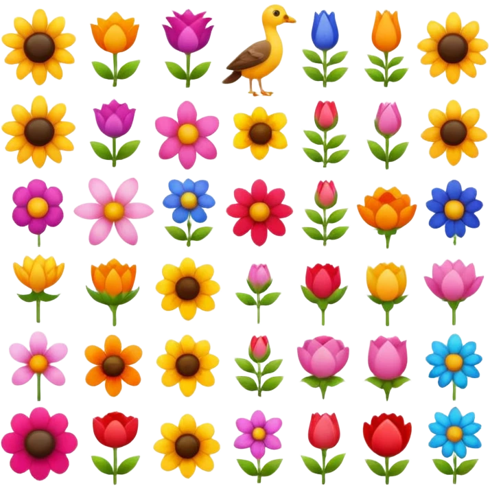 аnimals and flowers emoji
