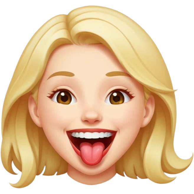 girl laughing with her tongue out  emoji