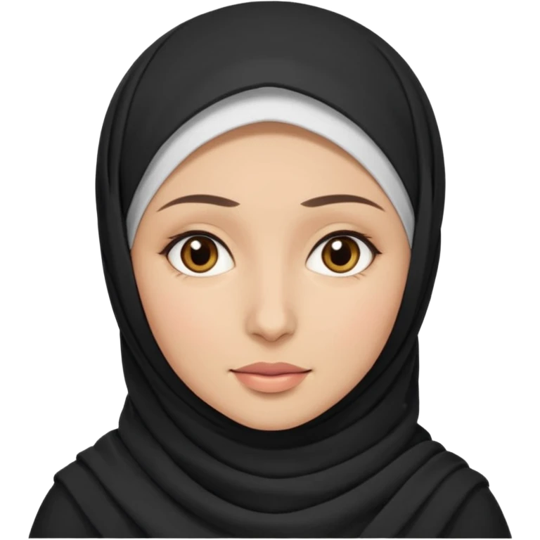 emoji perempuan berhijab, ekspresi netral emoji