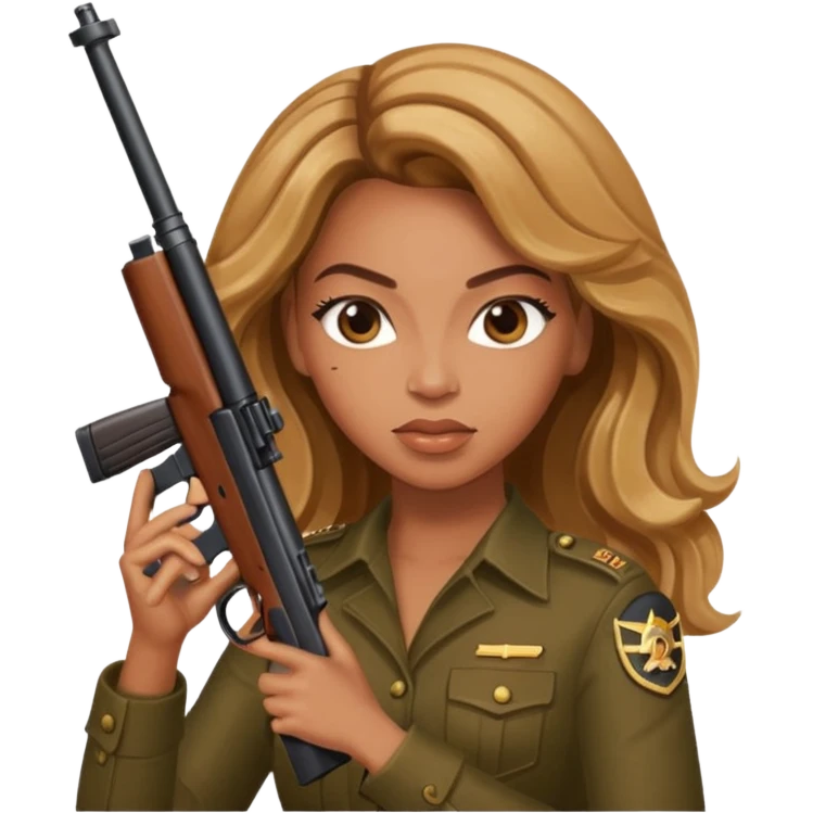 Beyonce shooting riffle  emoji