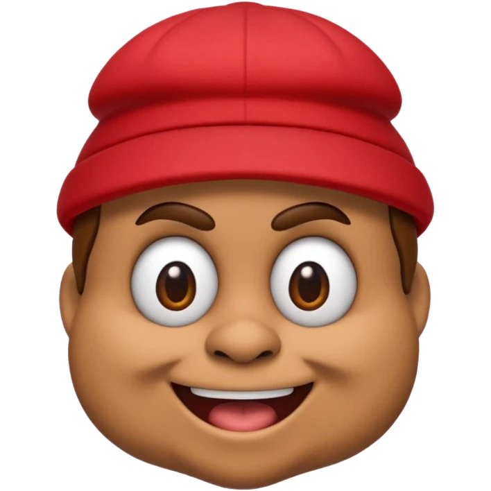 Ken Carson as a Goomba, playful and expressive, i-emoji style emoji