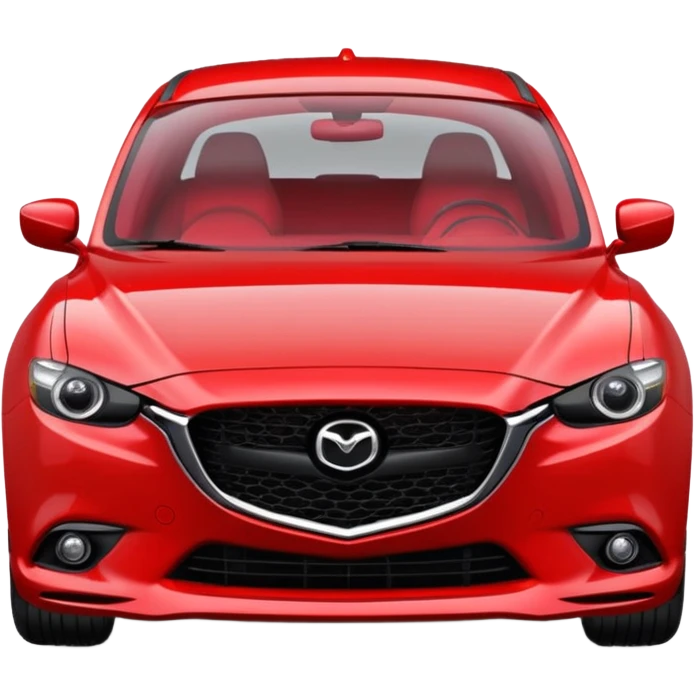 A 3d mazda rs6 red with headlights on emoji and not image emoji