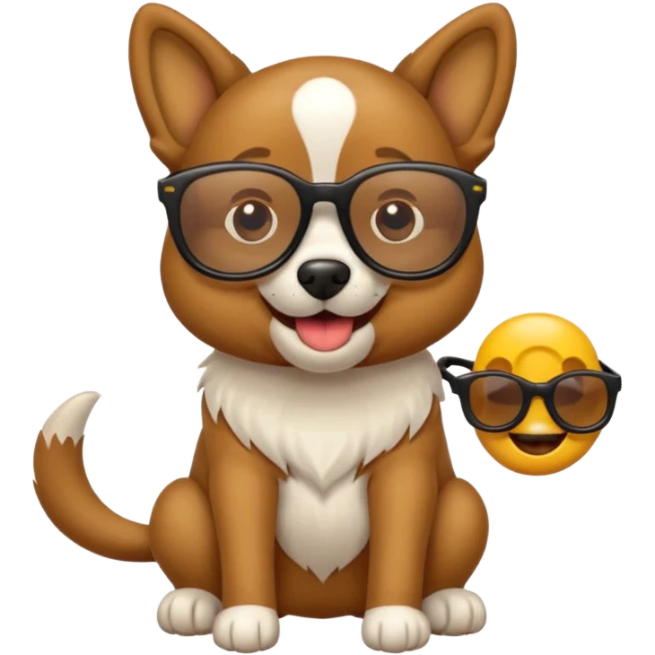 Un perro manejando un monopatín  emoji