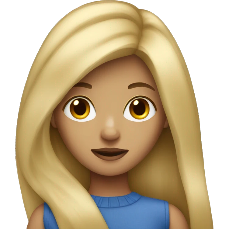 dark blonde hair girl  emoji