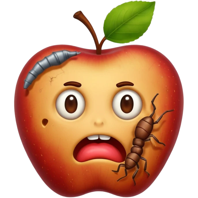spoiled apple emoji