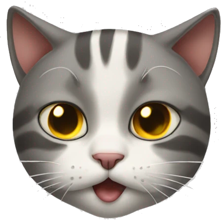 cat sharing head very hard emoji