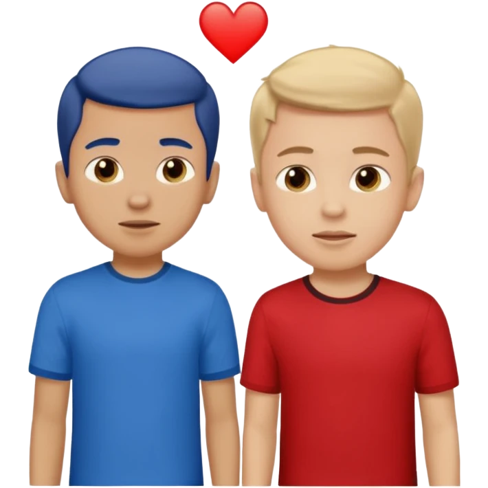 Two boys talking to each other. emoji