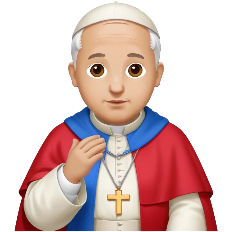 The pope in red white and blue emoji
