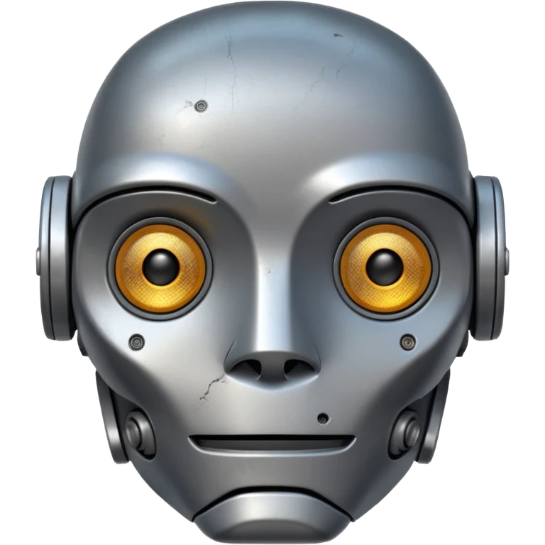 Портрет Лица робота из кожи emoji