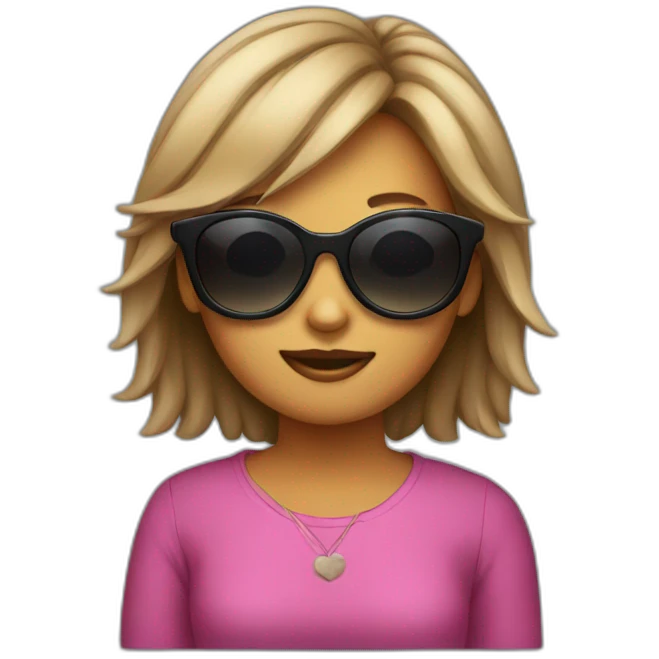 coo girl with sunglasses emoji