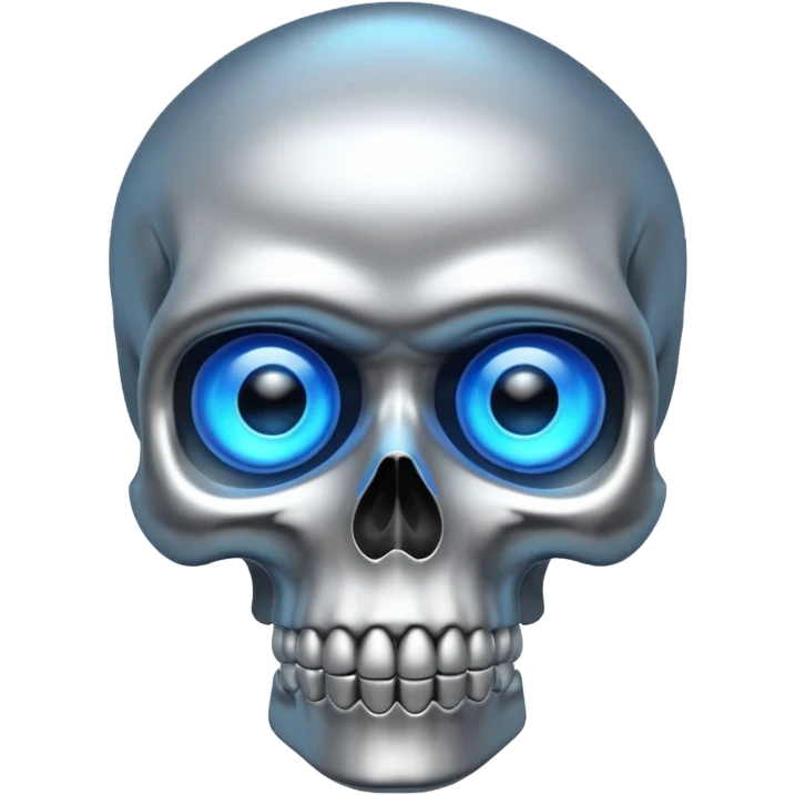 Smart skull emoji