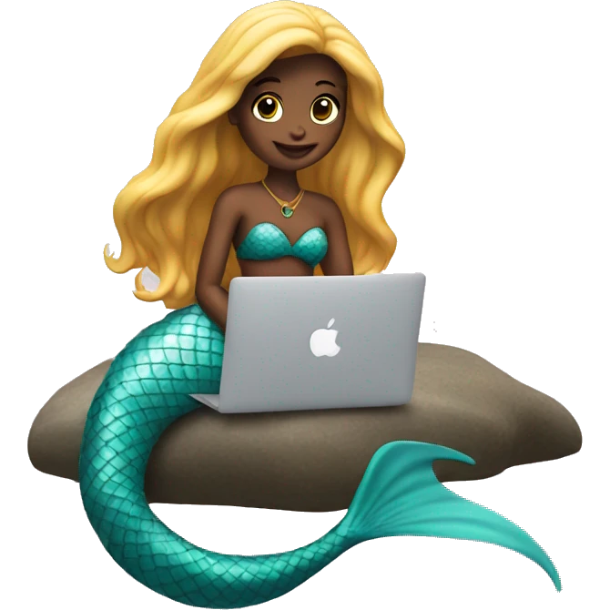 mermaid with macbook emoji