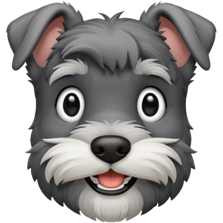 Happy Schnauzer saying hello emoji