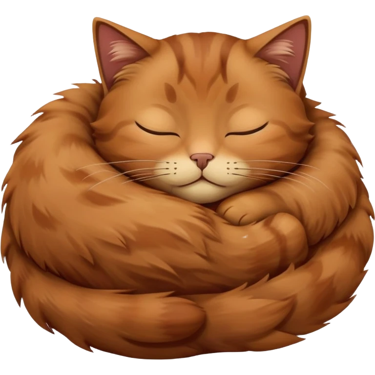 Brown Cat sleep emoji