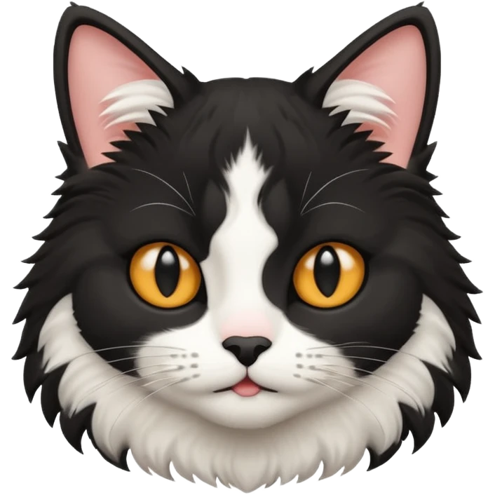 A bicolor cat emoji emoji
