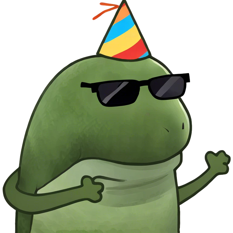 A pickle being crazy emoji