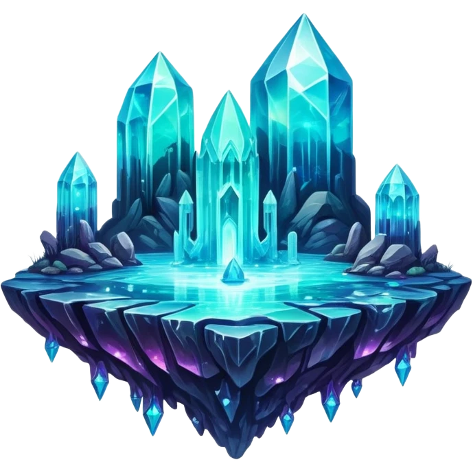 Epic rare complex iridescent crystallized extraterrestrial odd gloomy bioluminescent bizarre aesthetic-scenery emoji