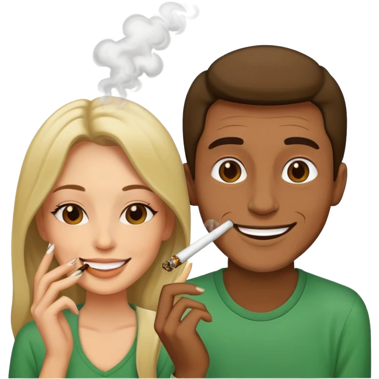 couple smoking weed emoji