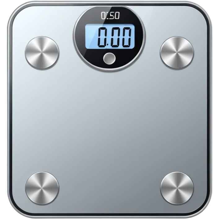 Digital weight scale with 0:00 on it emoji
