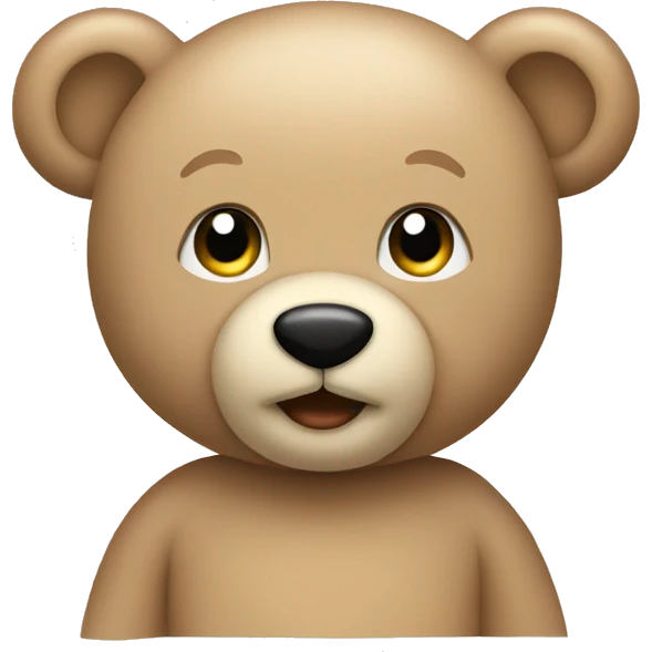beige teddy bear emoji