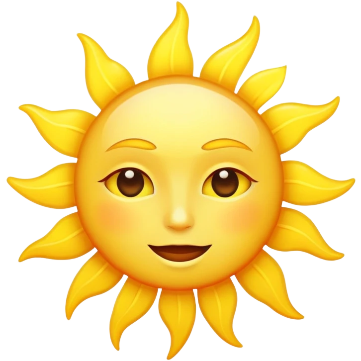 bright yellow sun with rays emoji