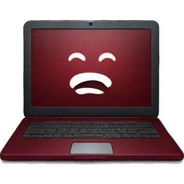 Dark red laptop emoji