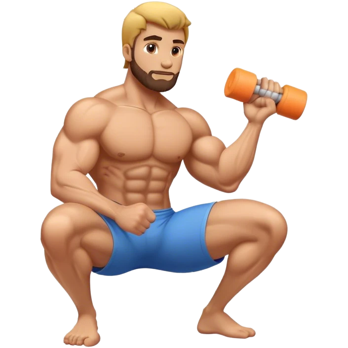 buff guy foam-roller emoji