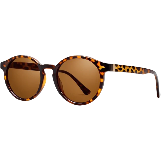 Round leopard print sunglasses  emoji