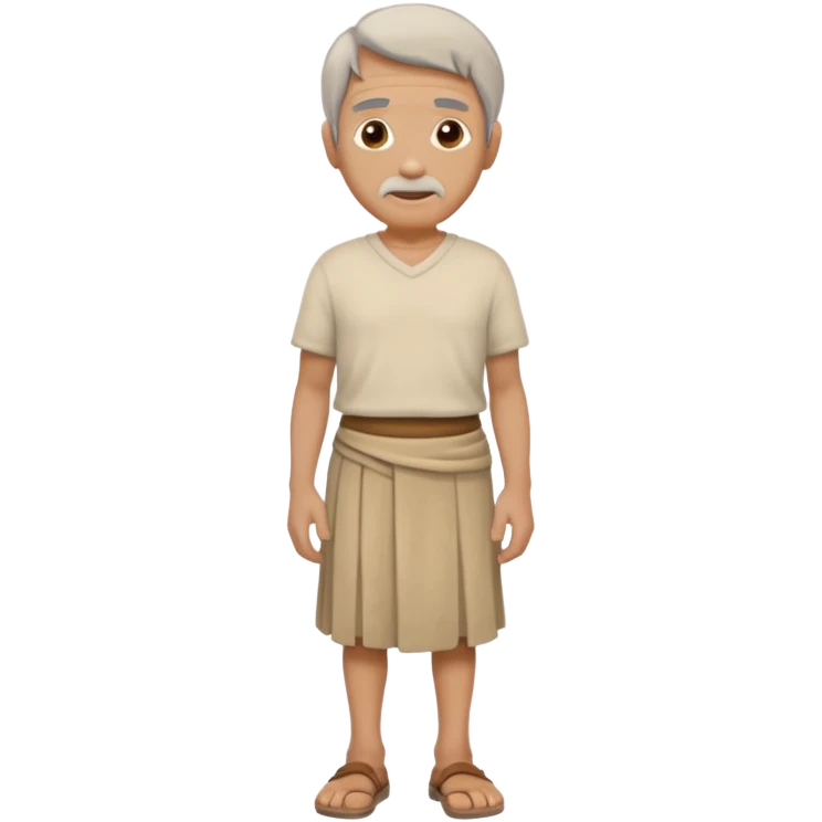 beige ancient man skirt cloth emoji