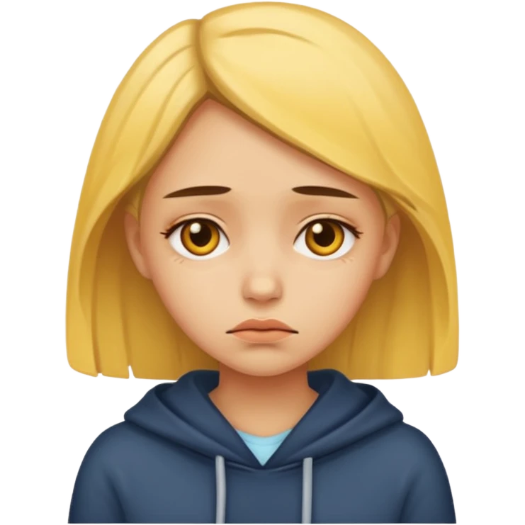 Niña triste amarilla emoji