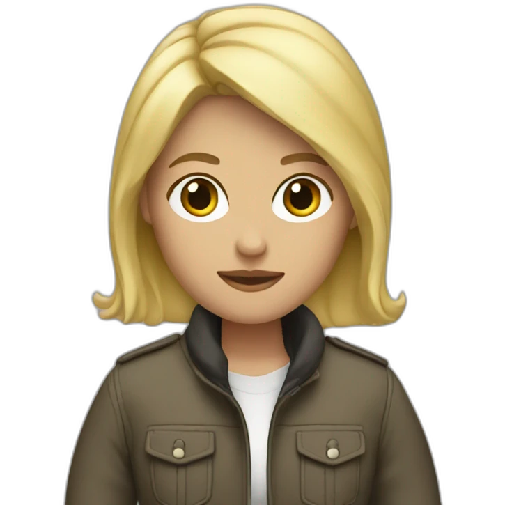 Blonde with jacket around waist emoji