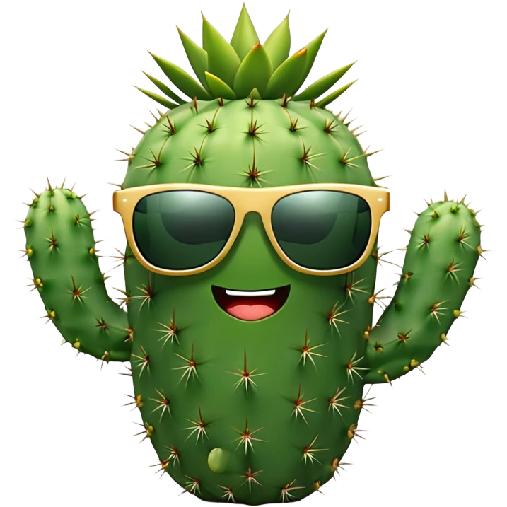 cactus with sunglasses emoji
