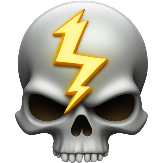Skull with lightening bolt emoji