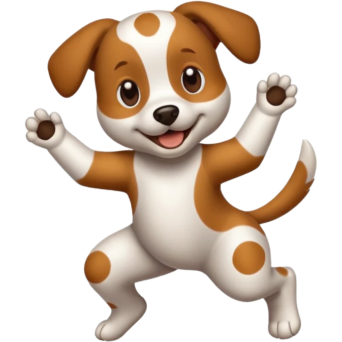 dancing dog with spots emoji