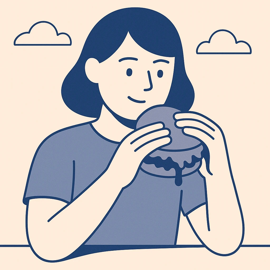 person eating sloppy joe emoji