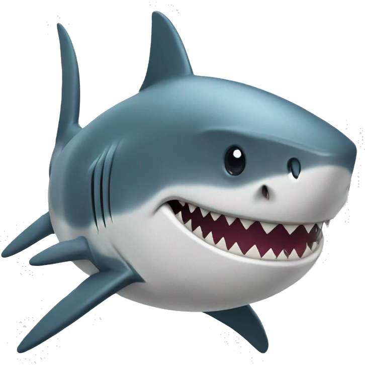 Shark with topht emoji