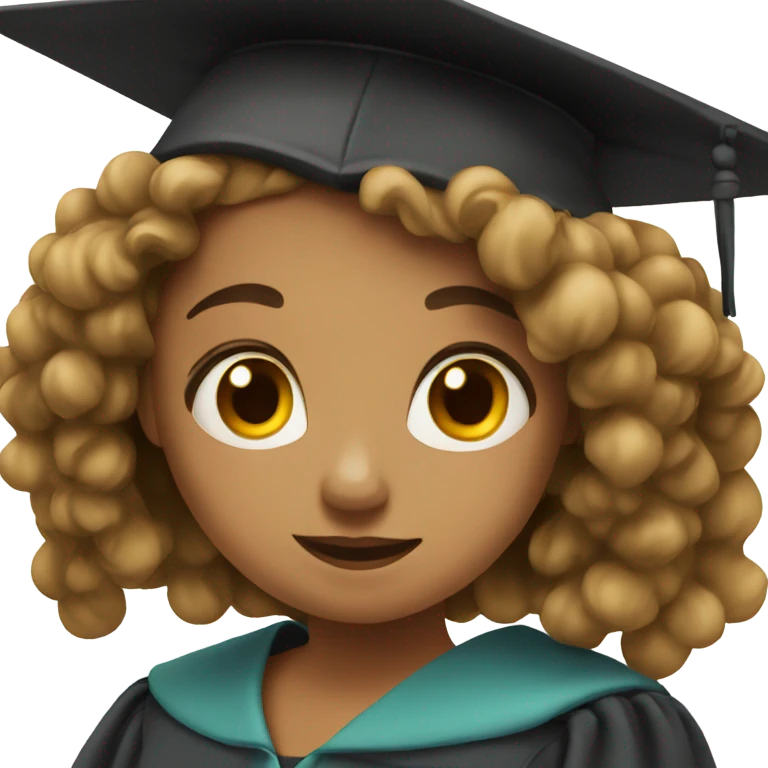 Girl in graduation emoji