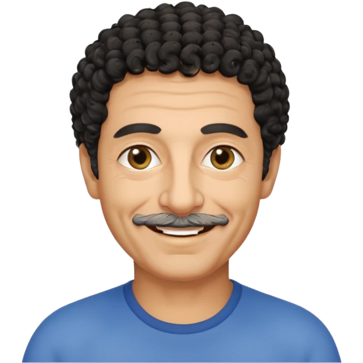 60 year old Greek man with short black curly hair emoji