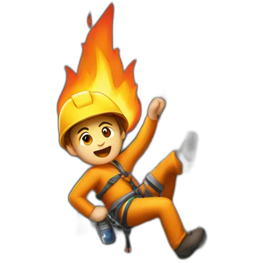 climbing-fire emoji