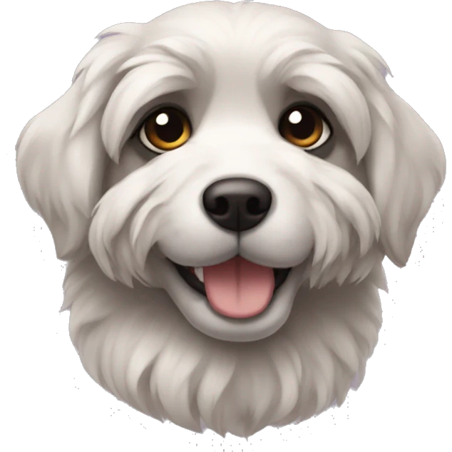 Cachorra preta peluda  emoji